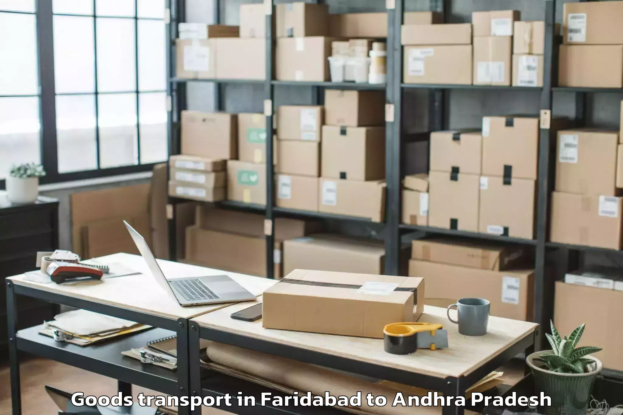 Top Faridabad to Seethanagaram Goods Transport Available